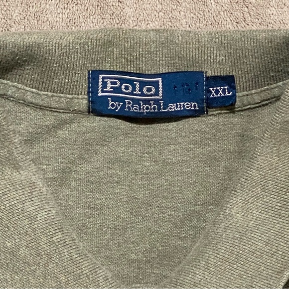 Ralph Lauren Men's Polo Shirt in Olive Green Pony Rugby Preppy Casual Golf XXL - Picture 4 of 7